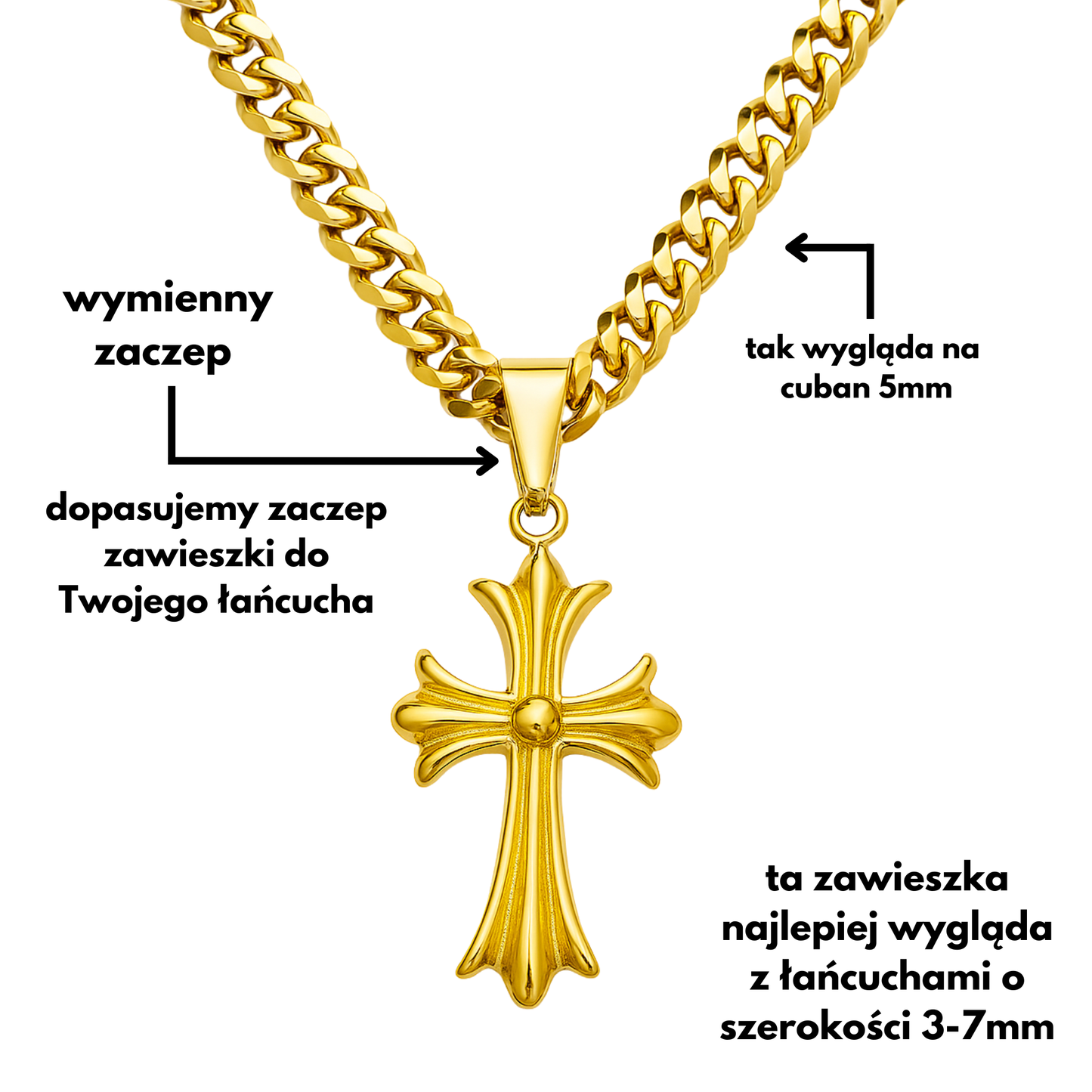 Saint Cross Pendant Gold