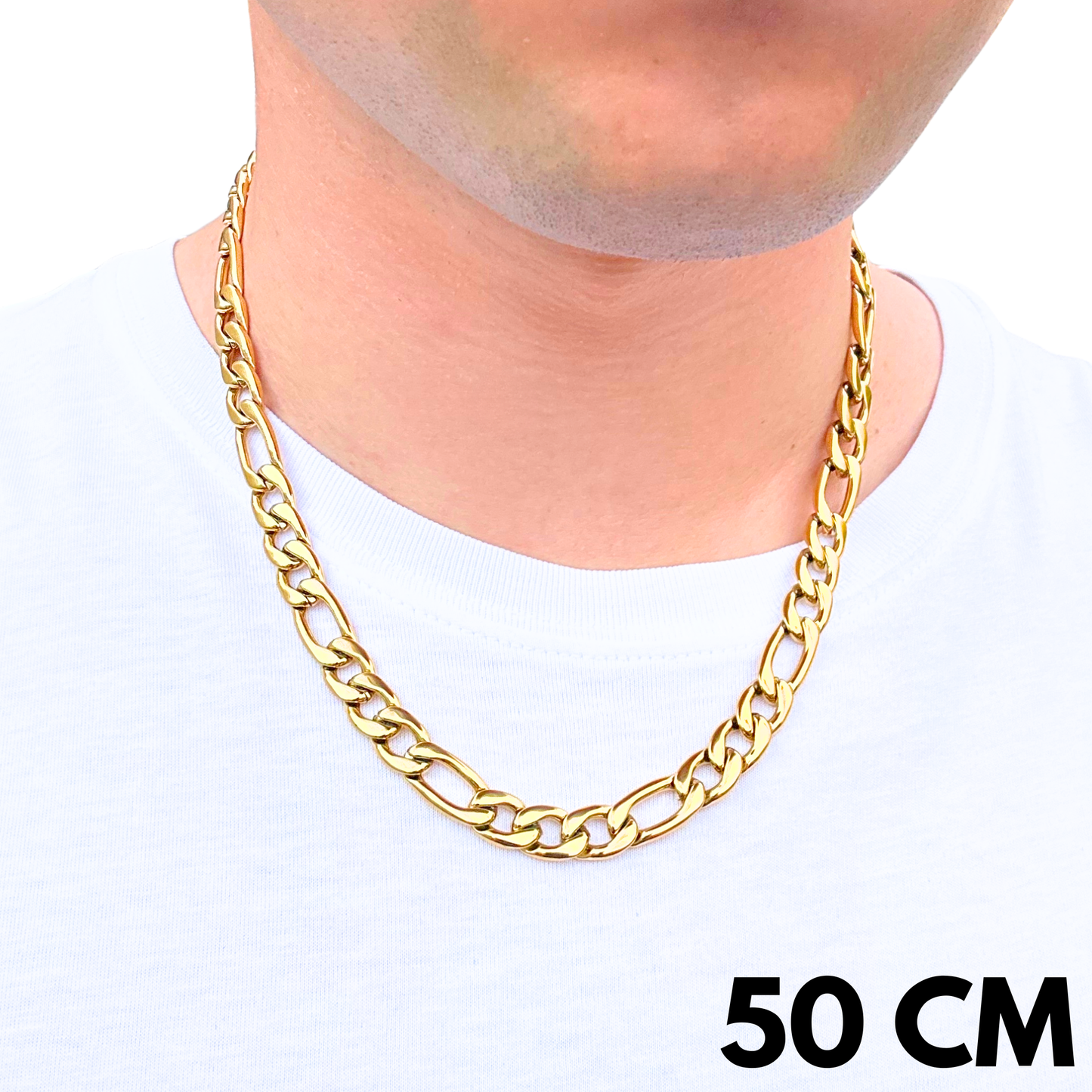 Gold Figaro Chain - 9mm