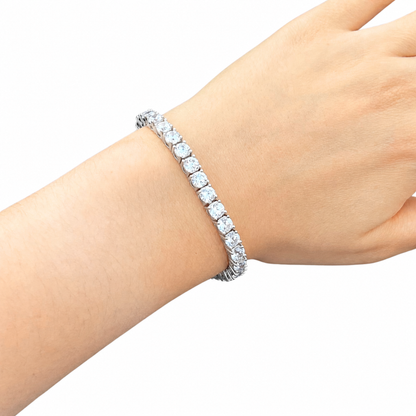 Women's White Gold Tennis Bracelet - 5mm