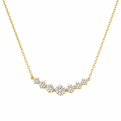 Women's Gold S925 Moissanite V-Line Necklace - 1.70ct