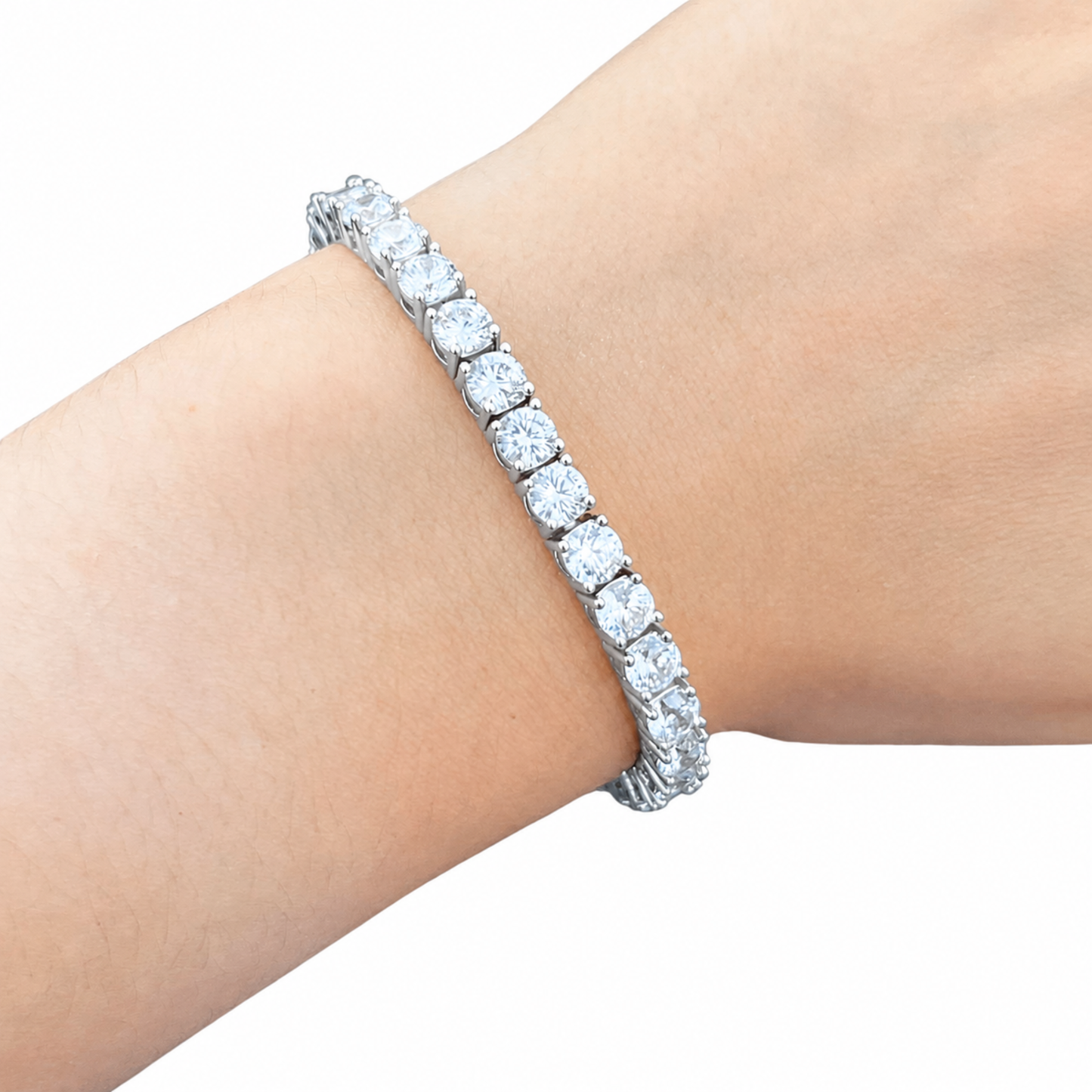 Women's White Gold Tennis Bracelet - 5mm