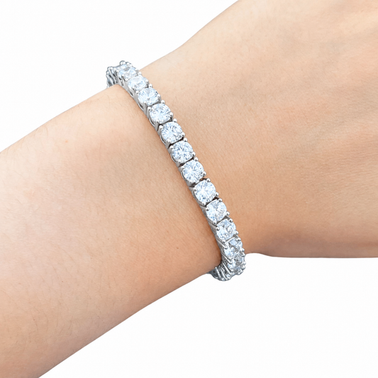 Women's White Gold Tennis Bracelet - 5mm