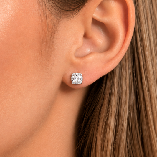 Women's Silver S925 Square Earrings