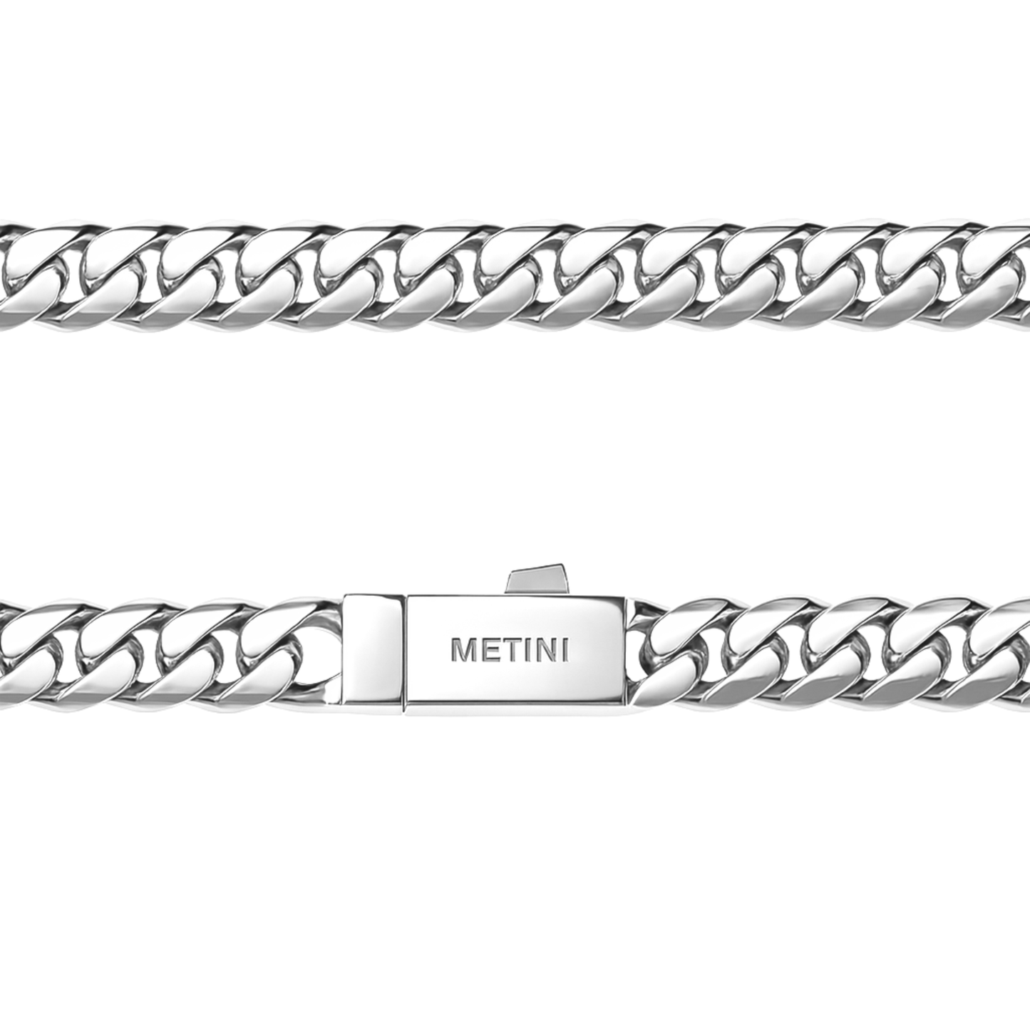 White Gold Cuban Chain - 5mm