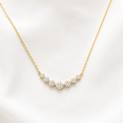 Women's Gold S925 Moissanite V-Line Necklace - 1.70ct