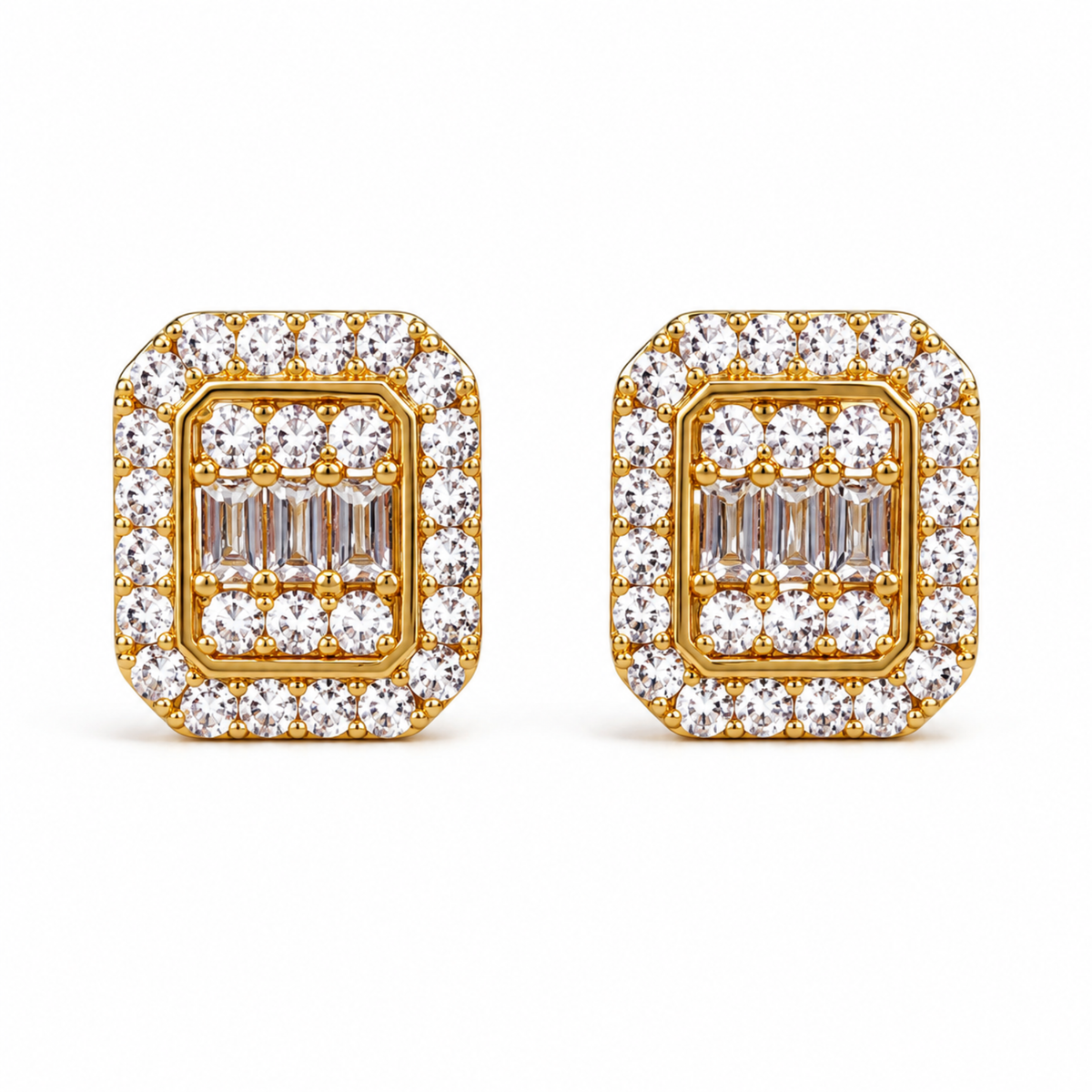 Geometric S925 Gold Women's Earrings