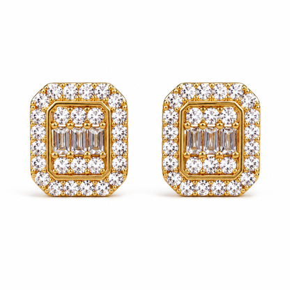 Geometric S925 Gold Women's Earrings