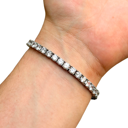 White Gold Tennis Bracelet - 5mm