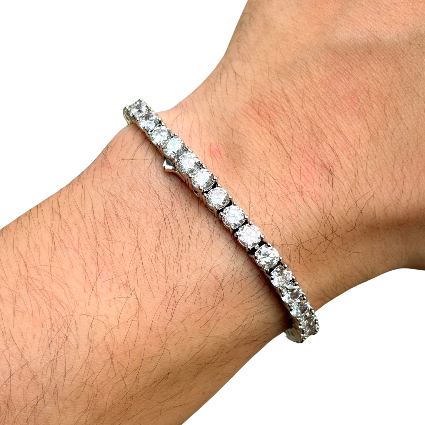 White Gold Tennis Bracelet - 5mm