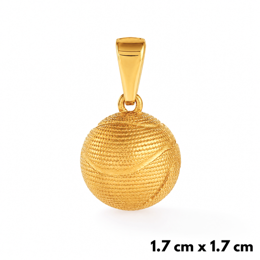 Gold Basketball Pendant