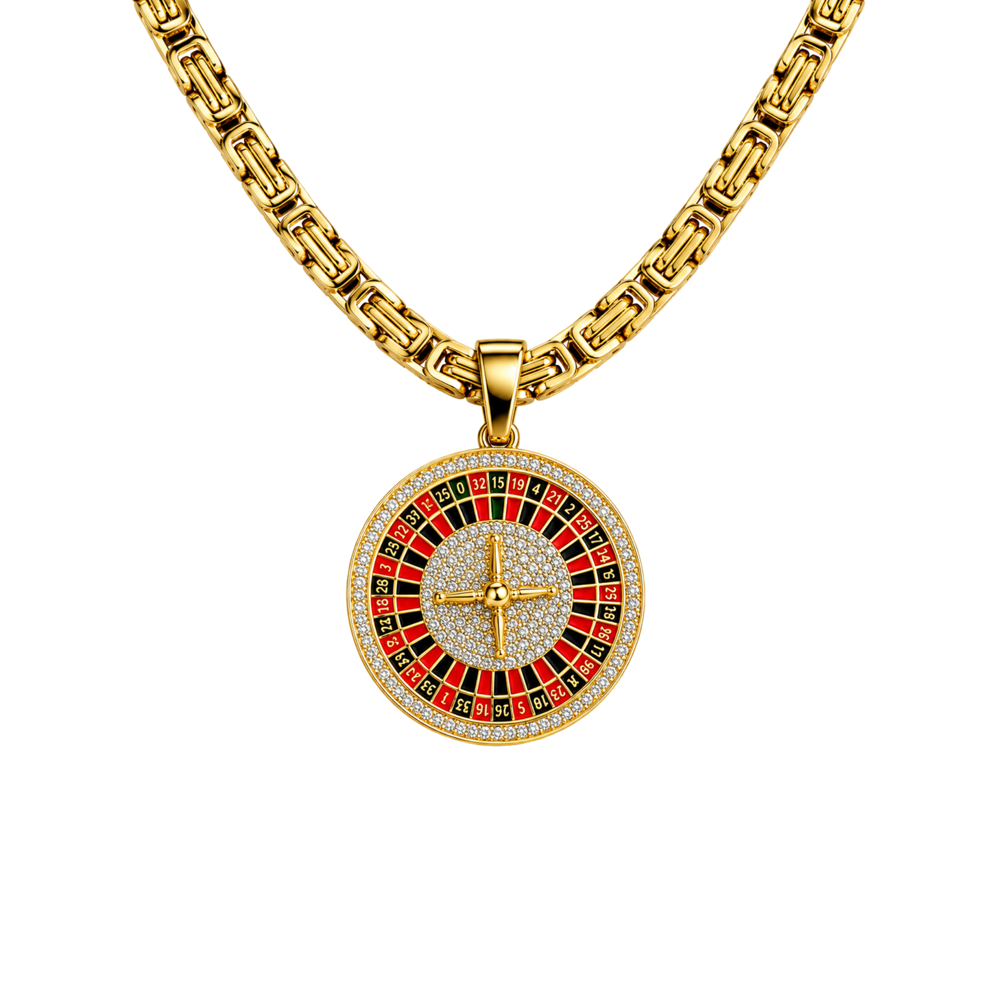 Roulette Pendant Gold