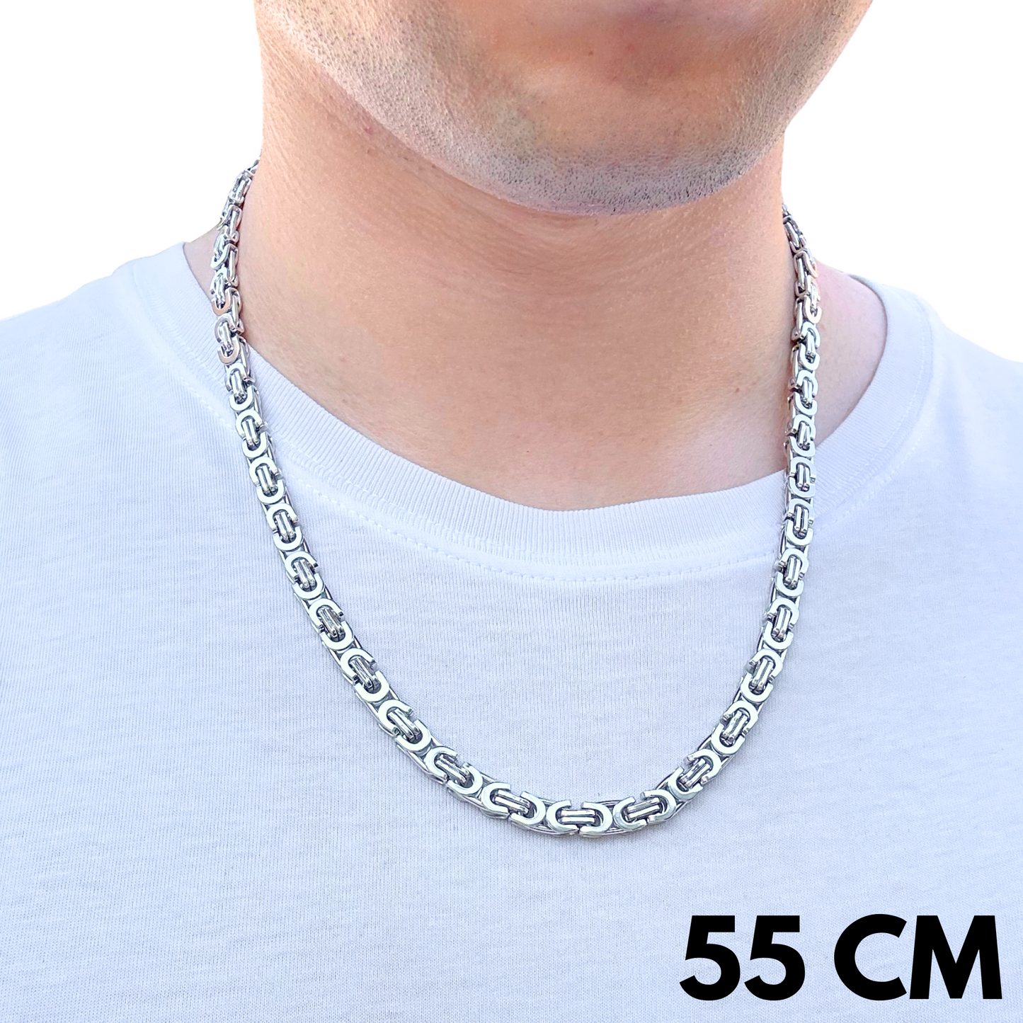 White Gold Noble Chain - 6mm
