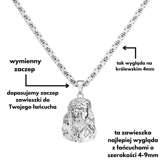 Jesus Thorn Pendant White Gold