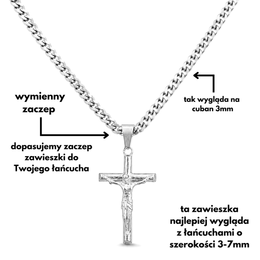 Crucifix Pendant White Gold
