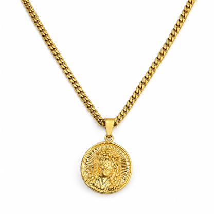 Jesus Medal Pendant Gold