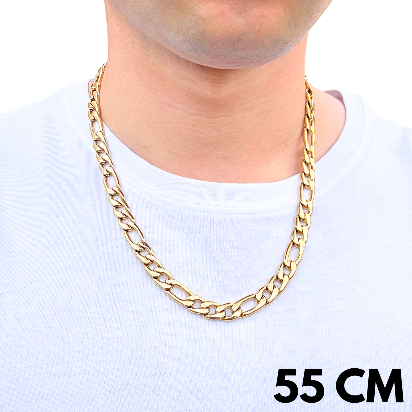 Gold Figaro Chain - 9mm