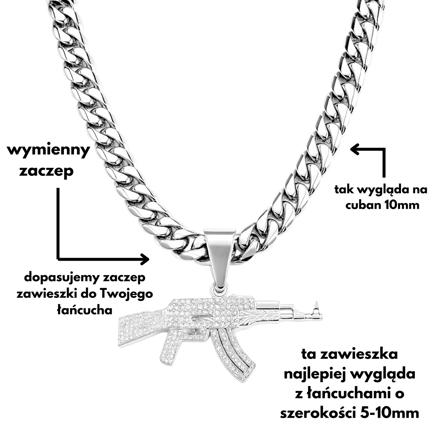 AK Pendant White Gold
