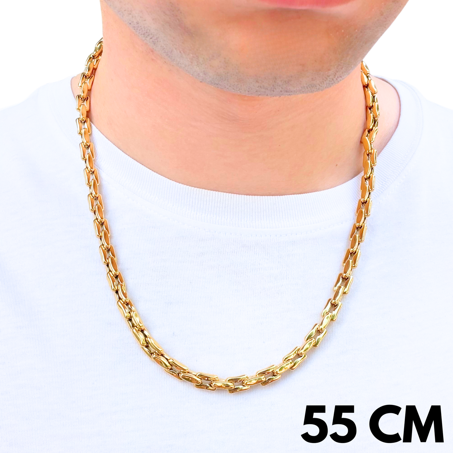 Gold Anchor Chain - 7mm