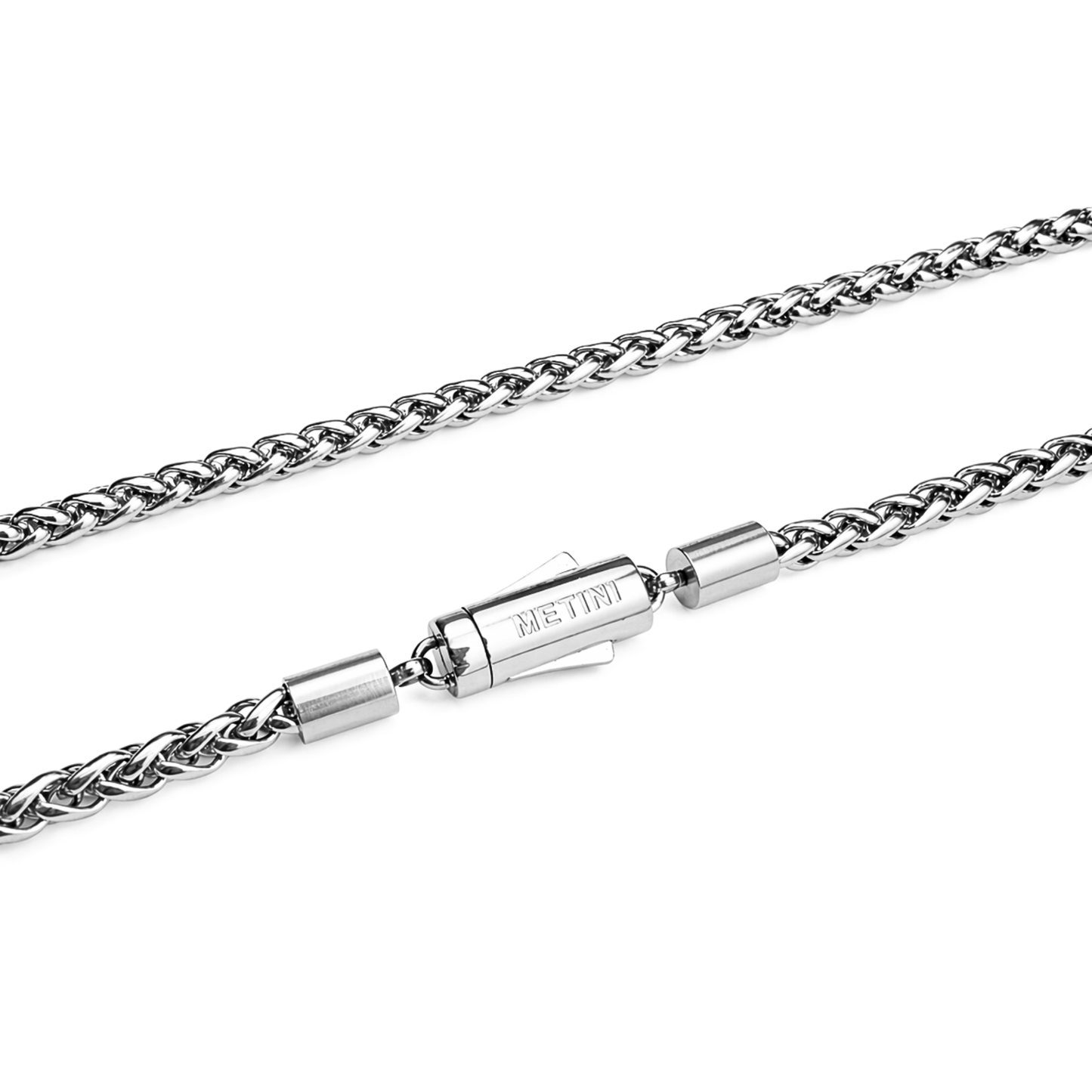 Women's White Gold Wheat Chain - 4mm