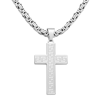Ancient Cross Pendant White Gold