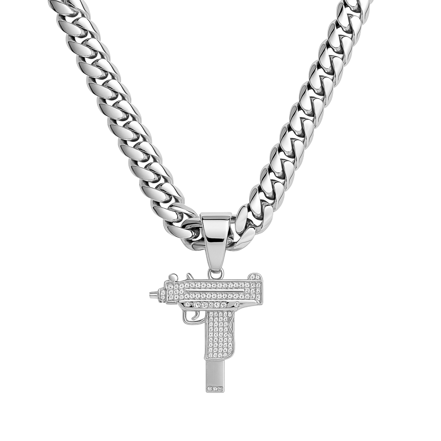 UZI Pendant White Gold