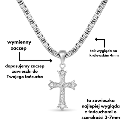 Grand Cross Pendant White Gold