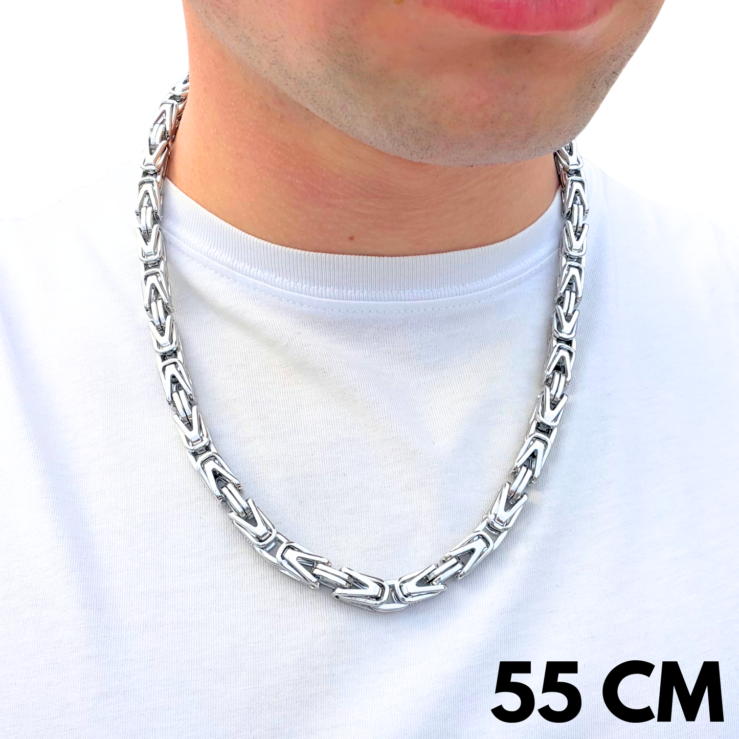 White Gold Imperial Chain - 8mm