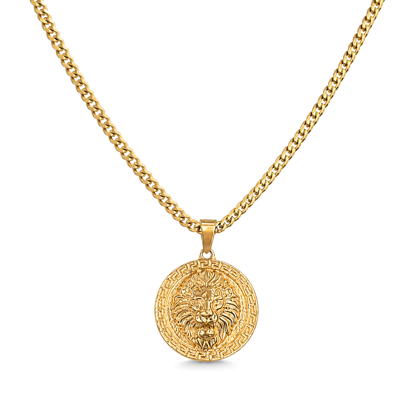 Greek Lion Pendant Gold