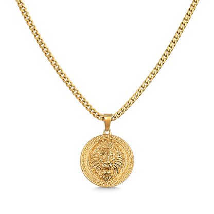 Greek Lion Pendant Gold