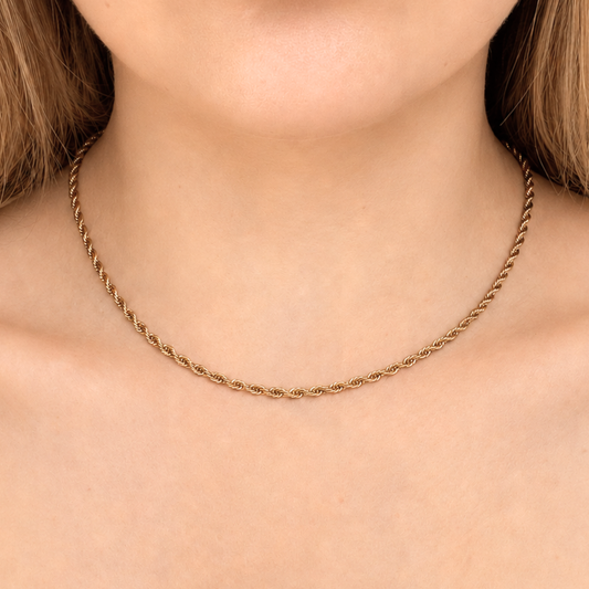 Women's Gold Rope Chain - 3mm