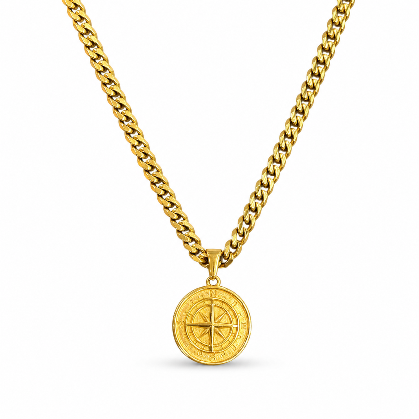 Compass Pendant Gold