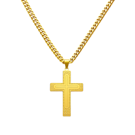 Sacred Cross Pendant Gold