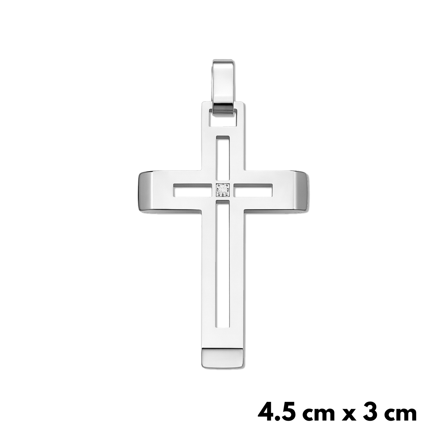 Elite Cross Pendant White Gold