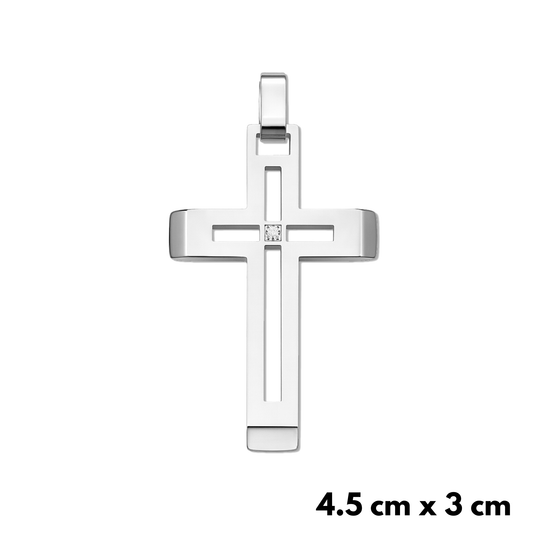 Elite Cross Pendant White Gold