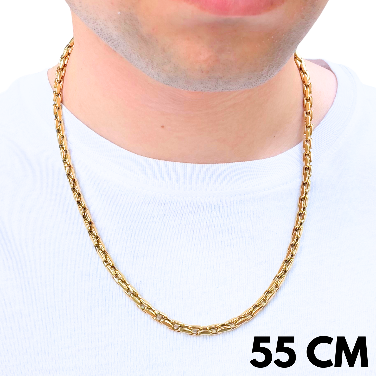 Gold Anchor Chain - 5mm