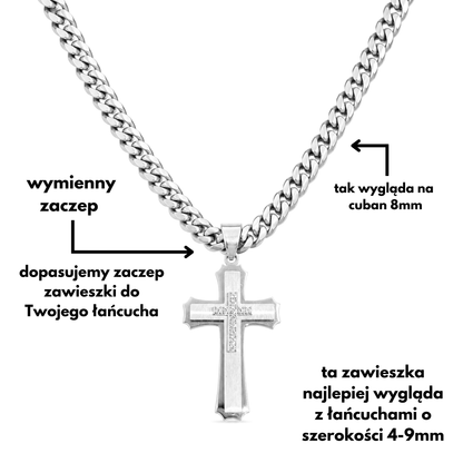 Royal Cross Pendant White Gold