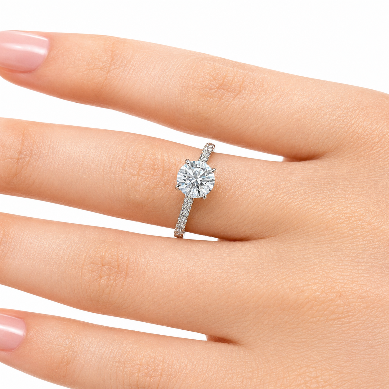 Women's Silver S925 Moissanite Ring - 1ct