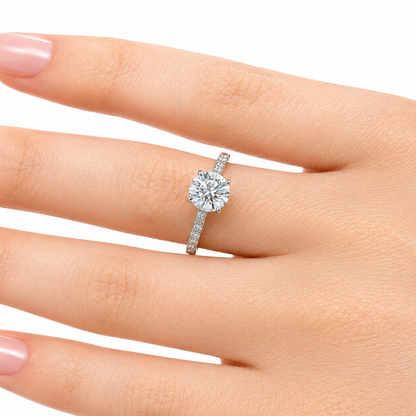 Women's Silver S925 Moissanite Ring - 1ct