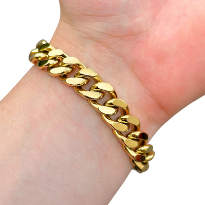 Gold Cuban Bracelet - 12mm
