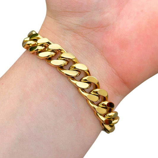 Gold Cuban Bracelet - 12mm
