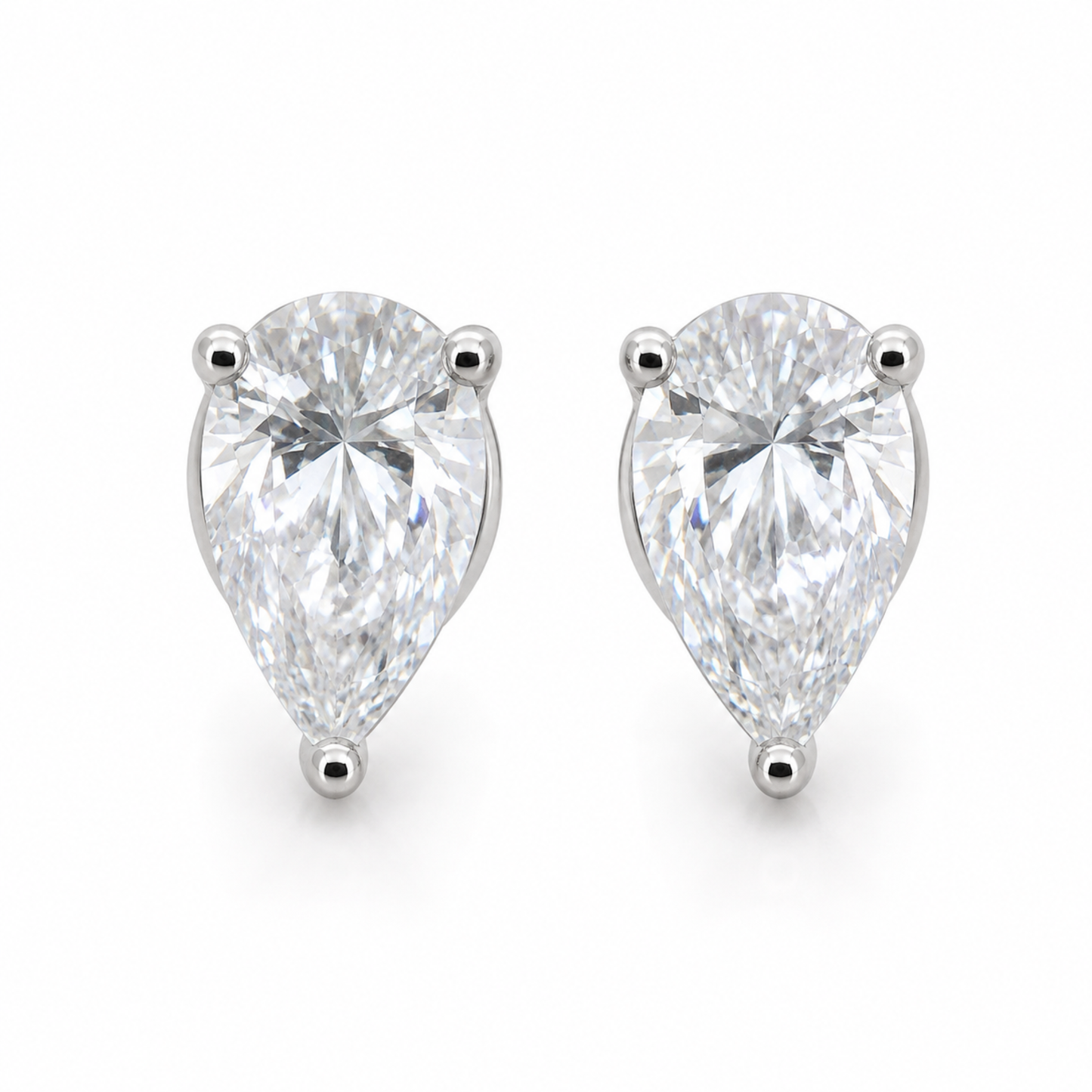 Kolczyki Crystal Tears z Moissanitem 1 karat S925 Białe Złoto Damskie