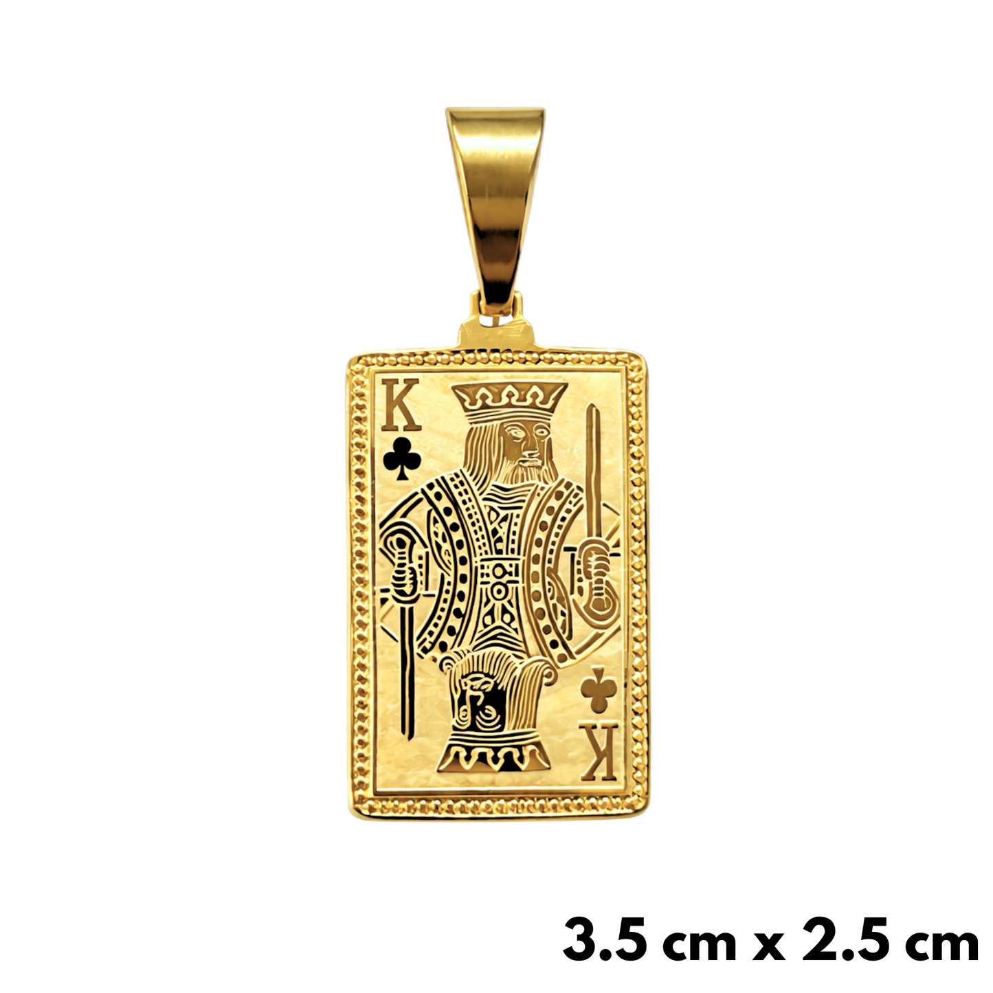 King Card Pendant Gold