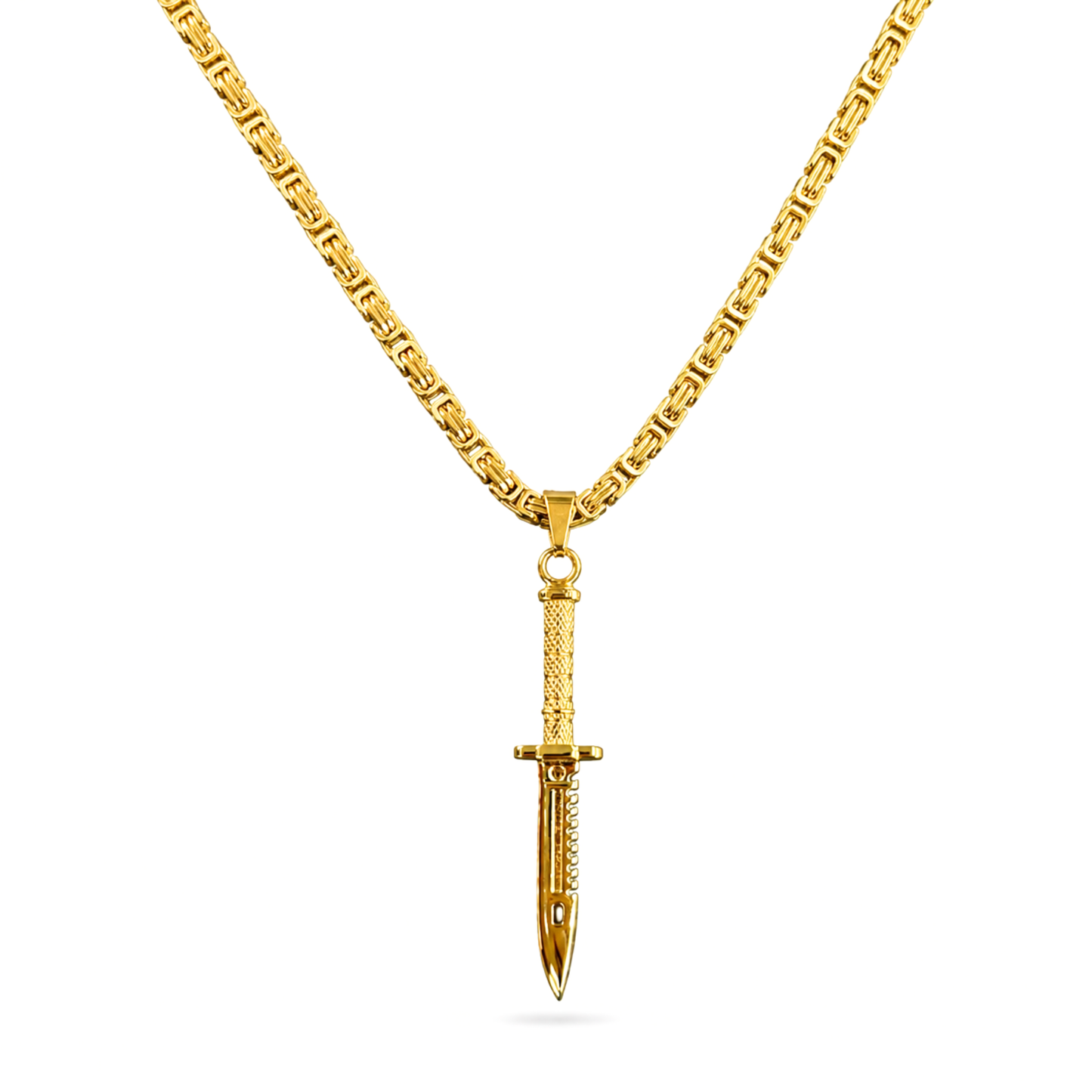 Knife Pendant Gold