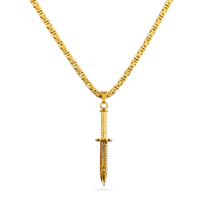 Knife Pendant Gold