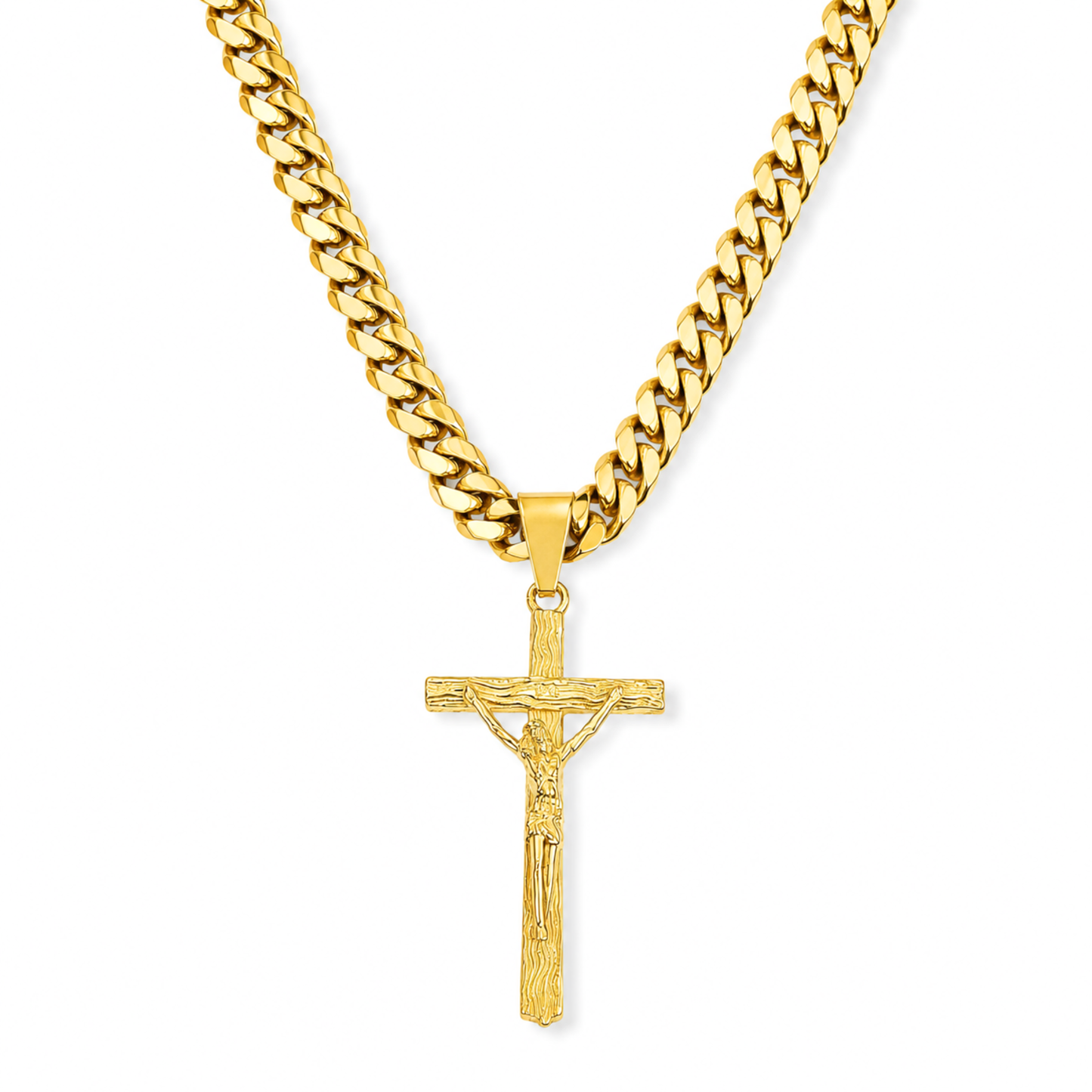 Savior Cross Pendant Gold