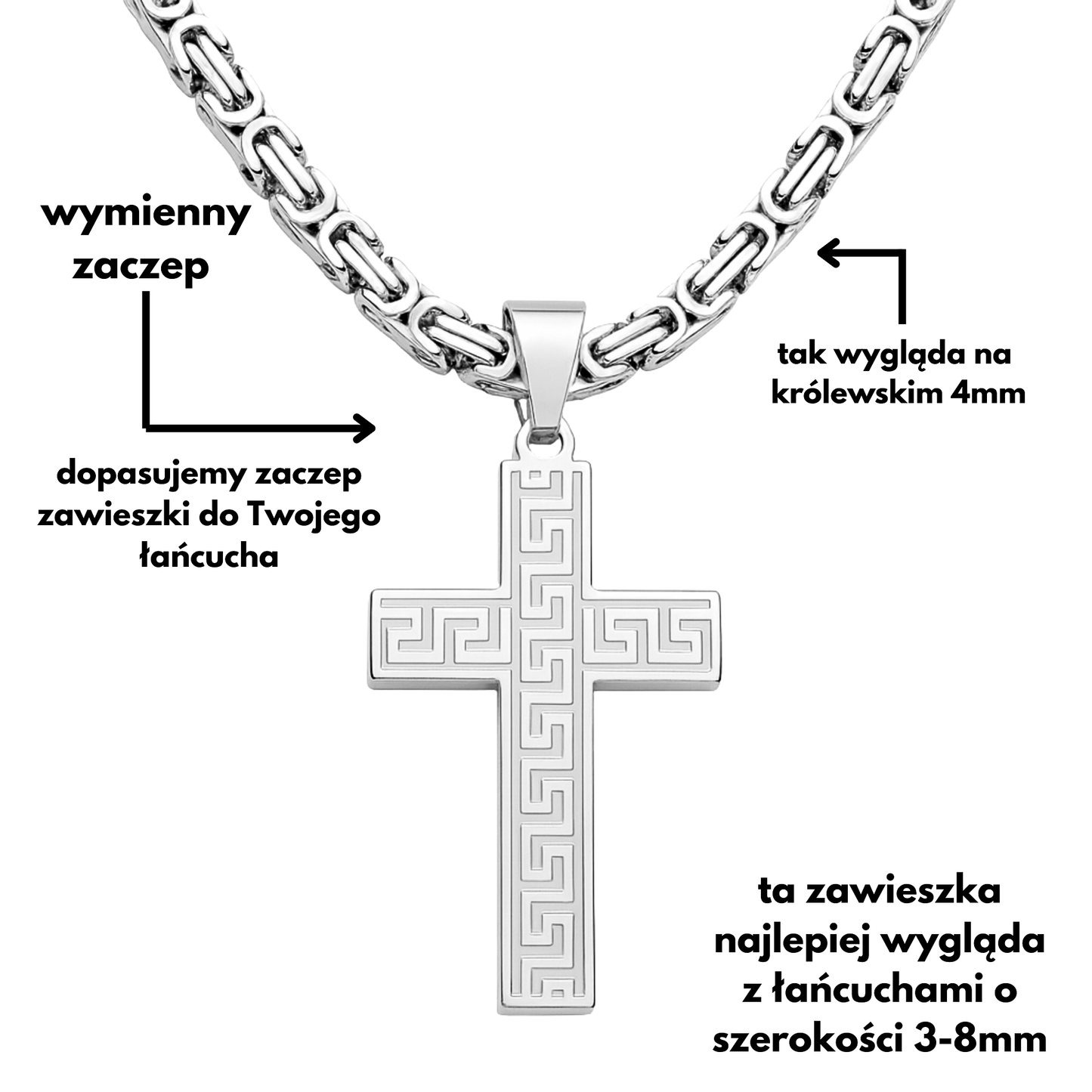 Ancient Cross Pendant White Gold