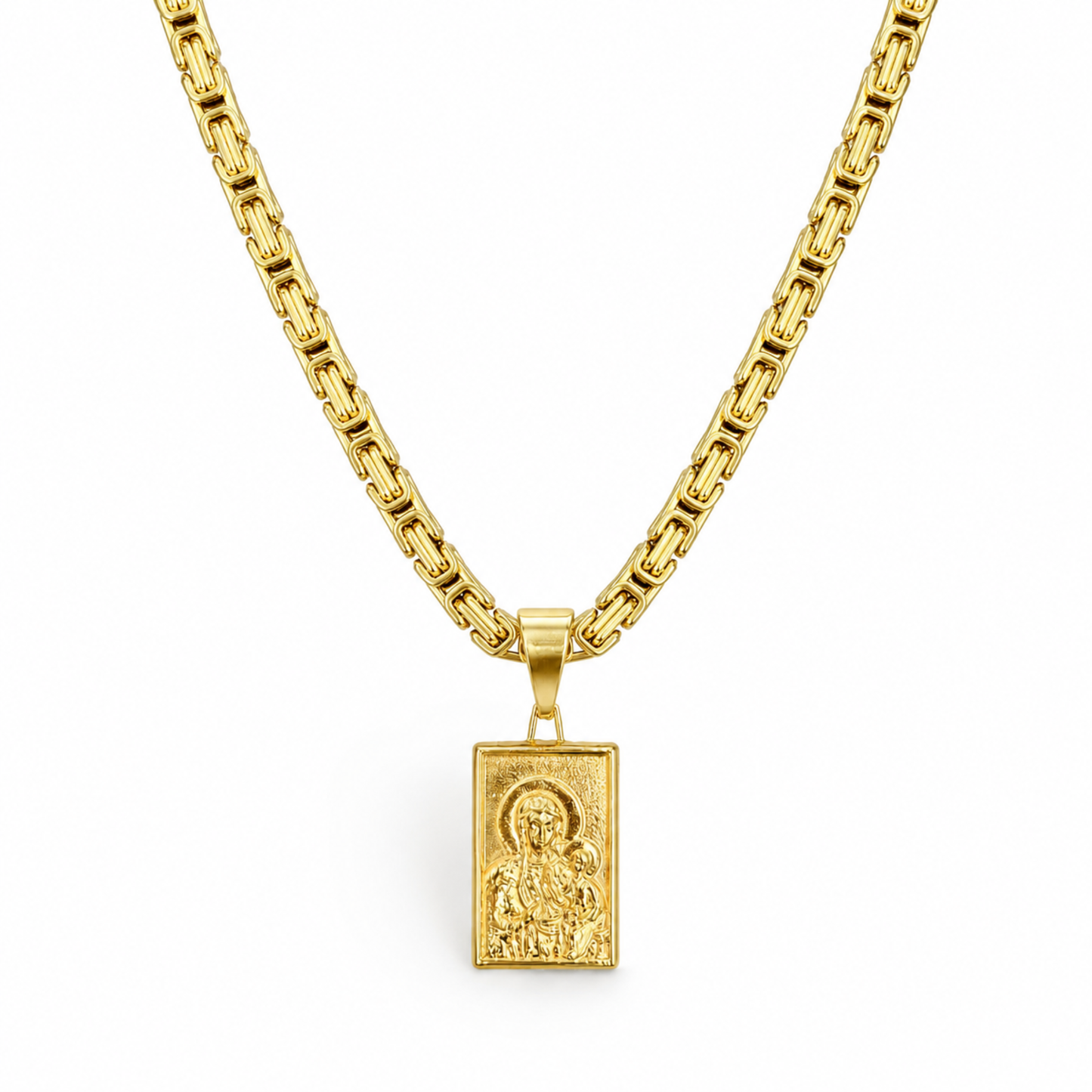 Black Madonna of Częstochowa Pendant Gold