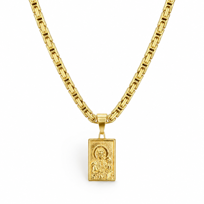Black Madonna of Częstochowa Pendant Gold