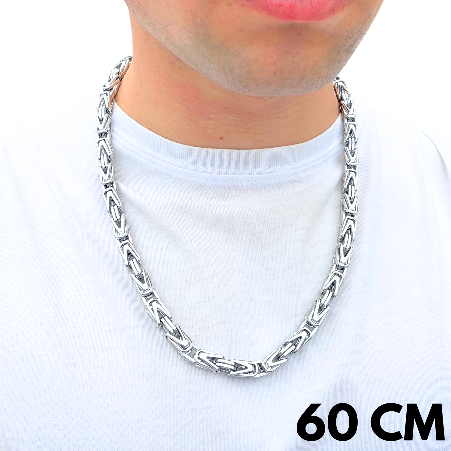 White Gold Imperial Chain - 8mm