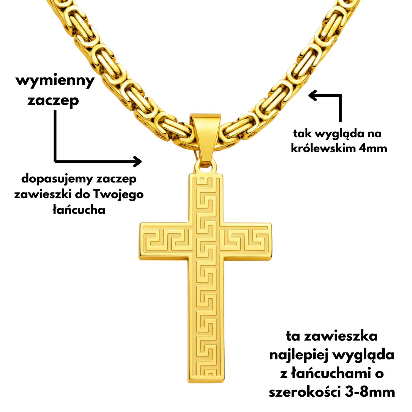Ancient Cross Pendant Gold
